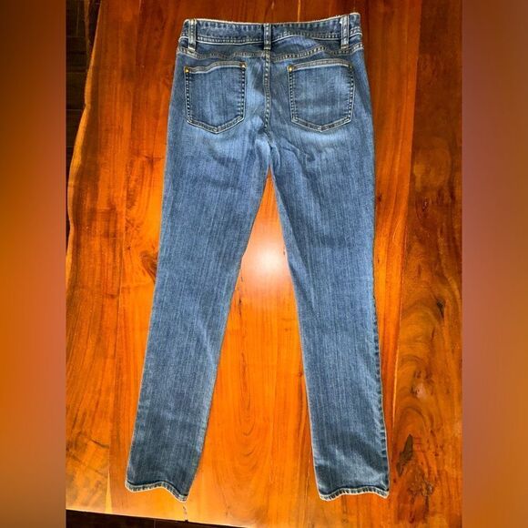 Tory Burch Straight Leg Blue Jeans with spike studding embellishments - Picture 2 of 9